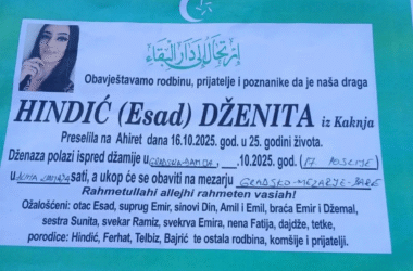 Prerano ugašen mladi život – iza Dženite Hindić ostala tri sina
