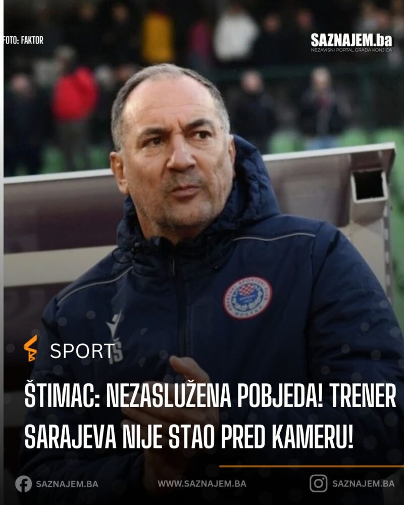 Štimac, trener HŠK Zrinjski