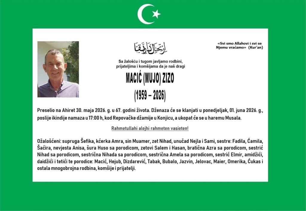 Smrtovnica: Macić (Mujo) Zizo