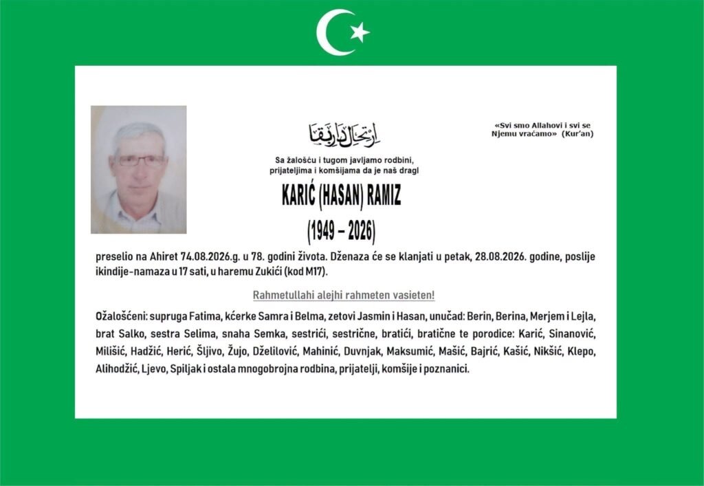 Smrtovnica: Karić (Hasan) Ramiz