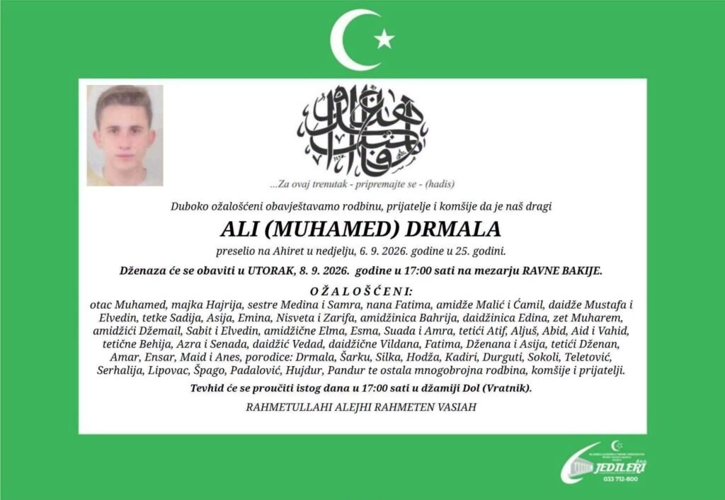 Smrtovnica: Ali (Muhamed) Drmala