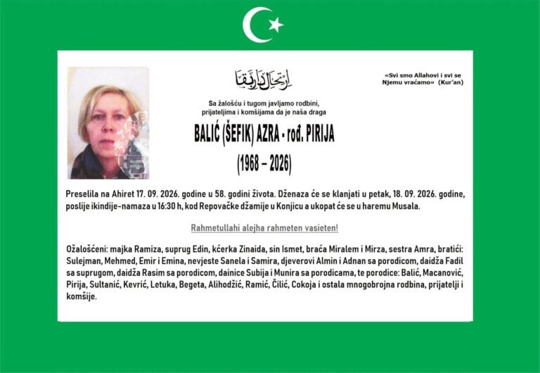 Balić (Šefik) Azra rođ. Pirija